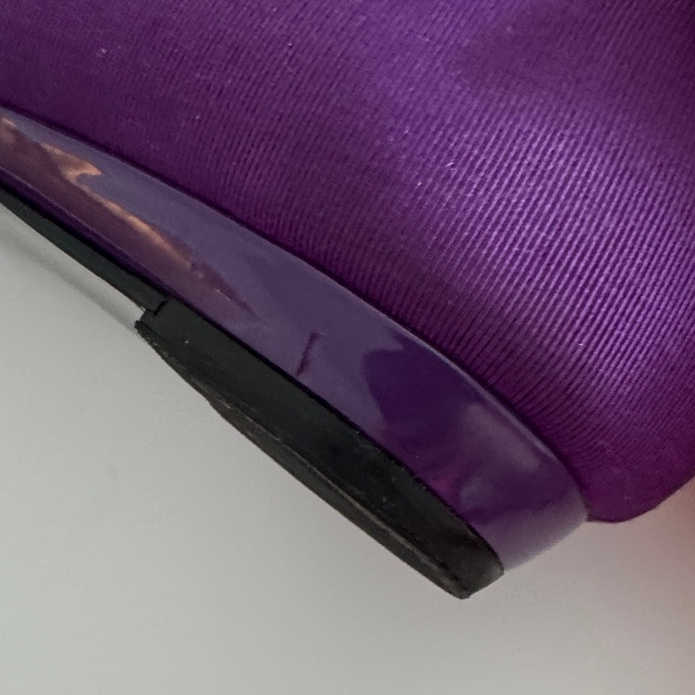 Coach and Four Deep Purple Bow Ballet Flats - Picture 6 of 8